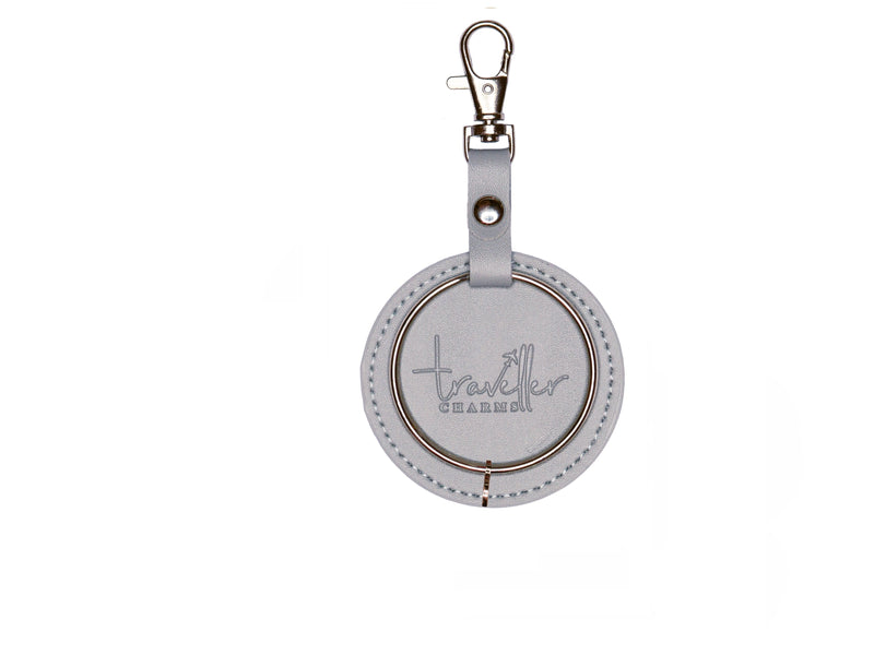 SILVER Gift Set - Key Chain & 1 Engraved Travel Charms - Traveller Charms